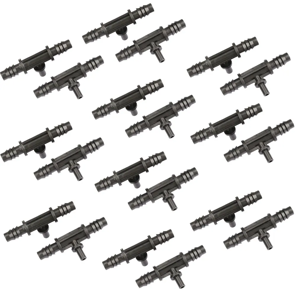 100 шт. оросительные ФИТИНГИ 8-12 мм Колючая Тройник пластиковая труба соединитель Joiner