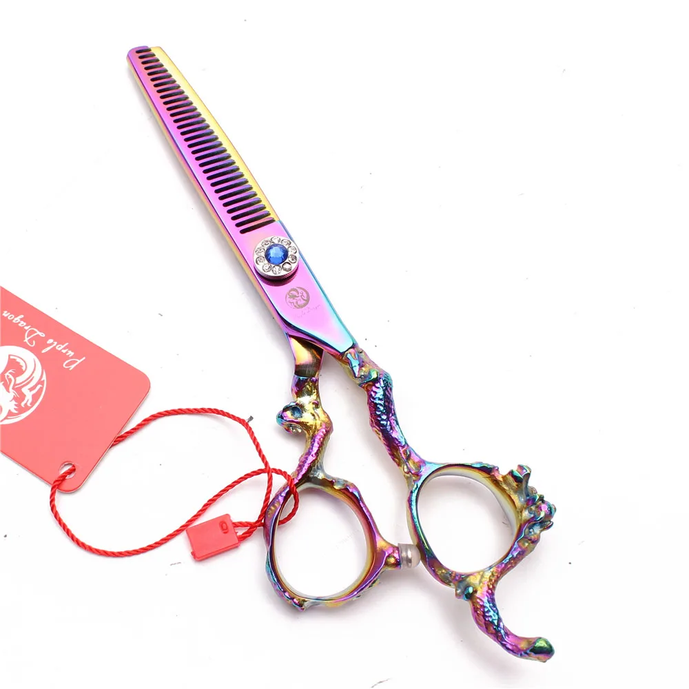 9003# 5.5" 16cm Shiny 440C Hairdressing Scissors Straight Shears Thinning Shears Professional Hair Scissors Salon Haicut Shears