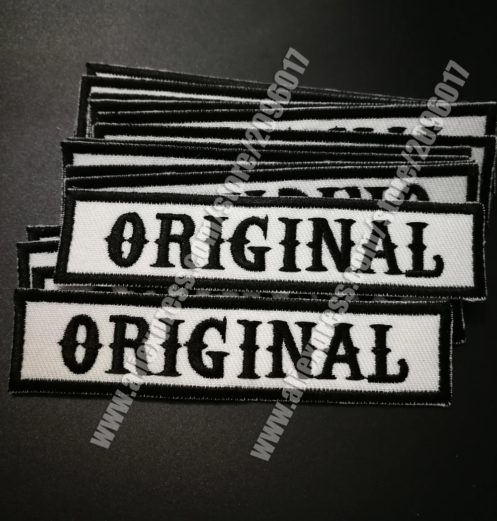 Черные Оригинальные нашивки с надписью SONS OF ORIGINAL вышитые металлические