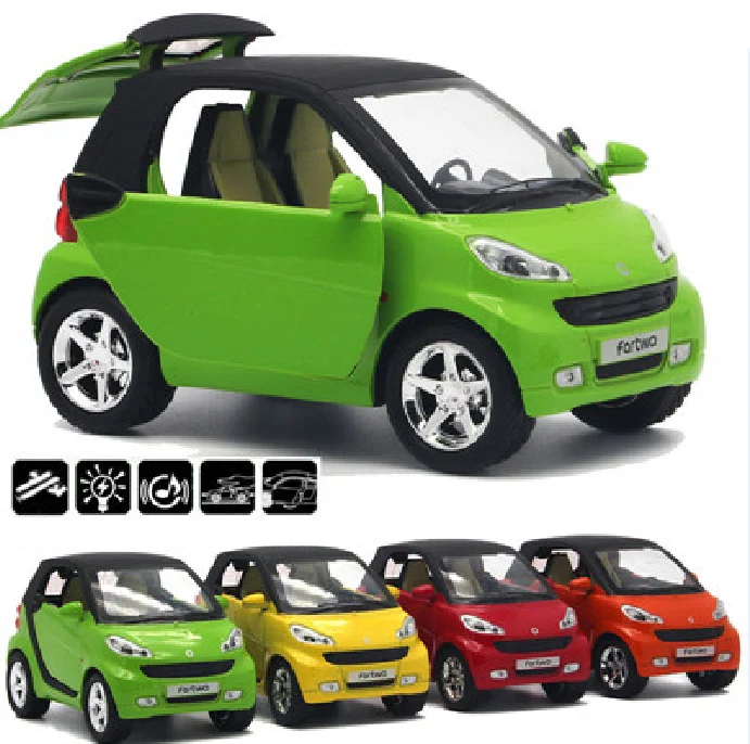 

1:32 Scale Smart Cute Diecast Model Car Toy With Pull Back Function Music Light Openable Doors For Kids As Gift Free Shipping