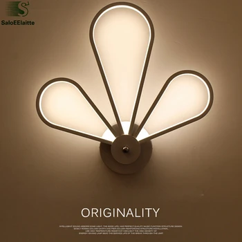 

Lustre luminaria Led Wall Lamp Modern Minimalism Led Wall Lamp Aluminium Acrylic Wall Mounted Fixtures Bedroom Lighting