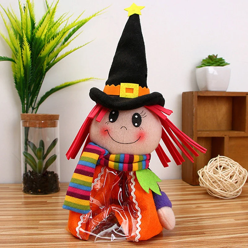 2018 new 3 Styles Halloween Candy Bags Cute Doll Candy Jar Storage Bottle Holder Kids Sweet Gift