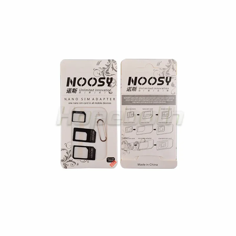 Pacote de Varejo para o Iphone para Samsung 4 em 1 Sim com Eject Novo Cartão Nano Adaptador Micro Pin Chave 100 Set Sim 3 High Quality Telefonia e Comunicação