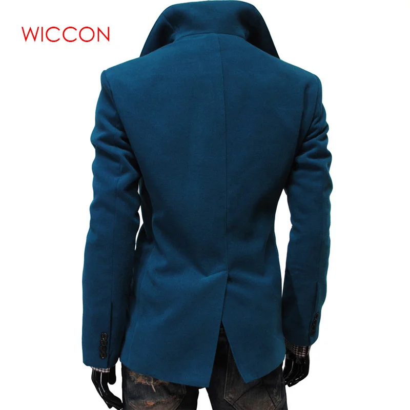 New Single-Breasted Lapel Oblique Placket Wool Coat For Men Men 'S Clothing Coats Jacket Strench