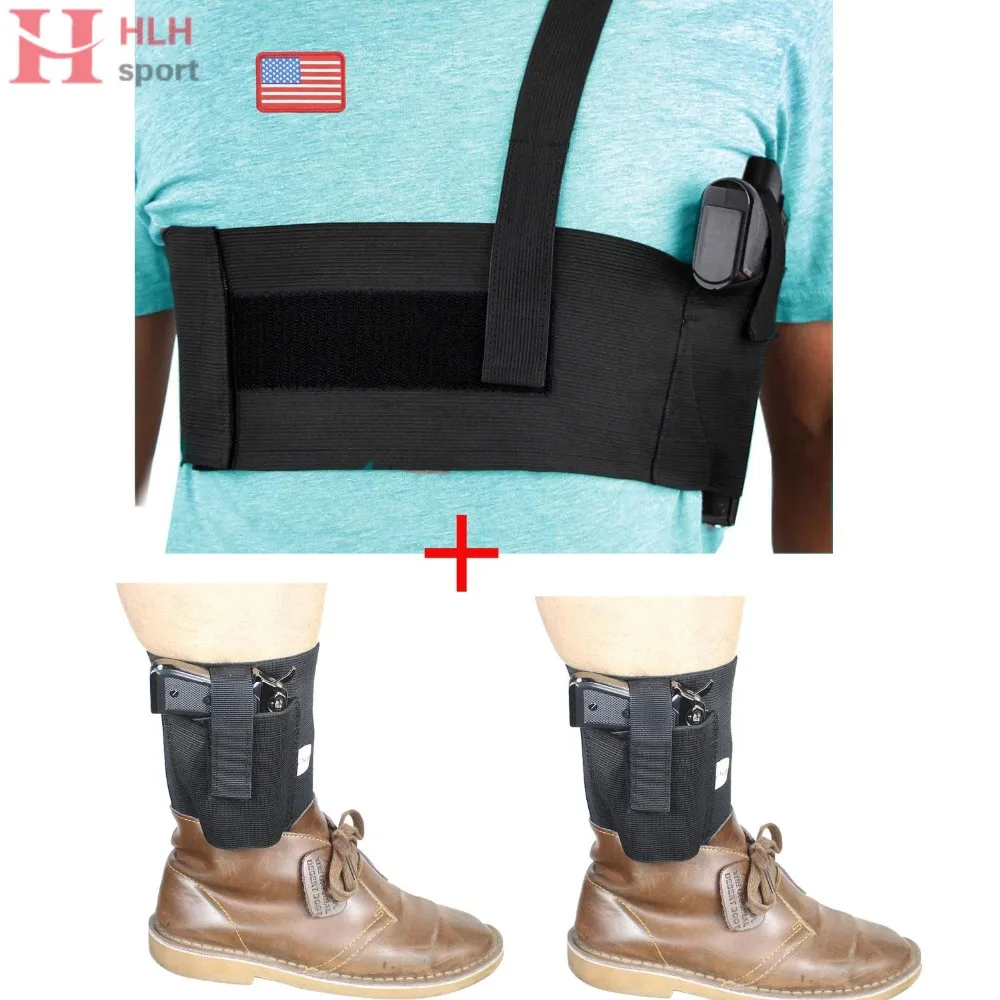 Leg Carry Tactical Pouch Holder Concealed Ankle Holster Hidden Outdoor Foot
