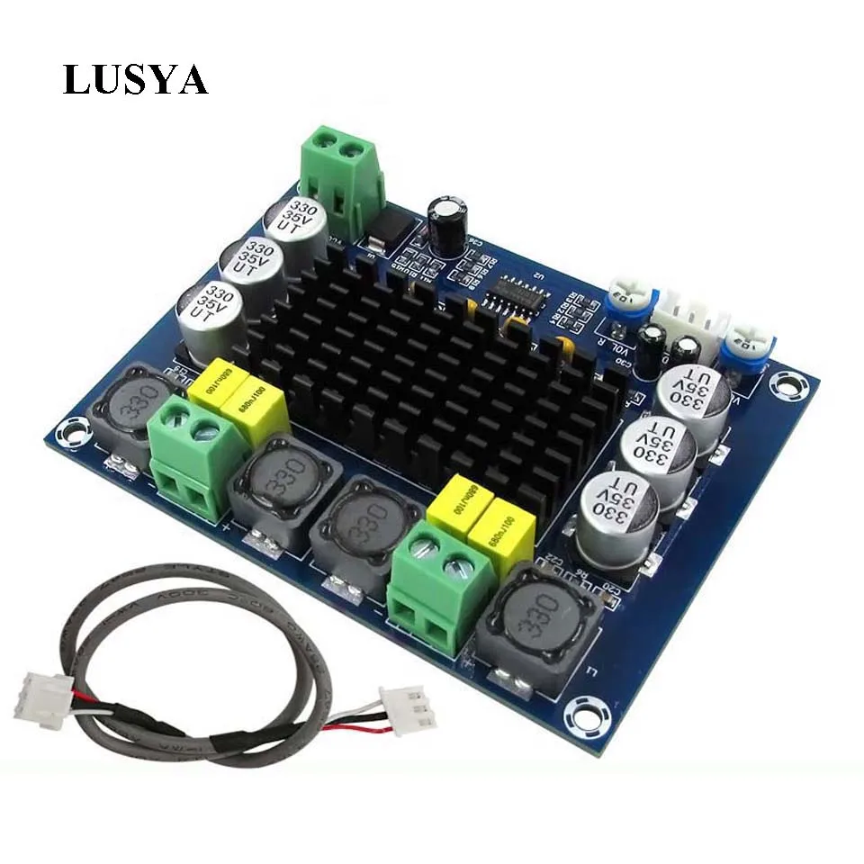 

Lusya TPA3116D2 Dual-channel Stereo Digital Audio Power Amplifier Board HiFi Power 120w*2 DC 24V XH-M543 C3-002