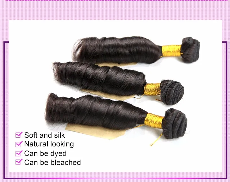 Brazilian Bouncy Curly Hair 3 Bundles 100% Human Hair Weave Bundles Alimice Non Remy Hair Extensions Natural Color Hair Weaving (11)
