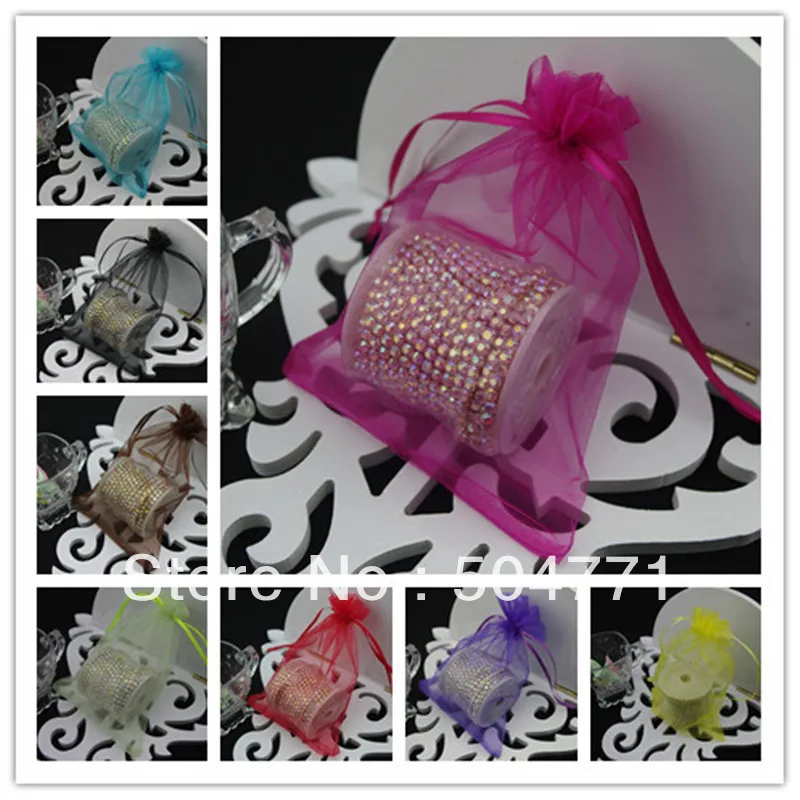 

Free Shipping 500pcs/lot Organza Bags 10x15cm Christmas Wedding Gift Bags Jewlery Bags Gift packing Pouches,mix random colors