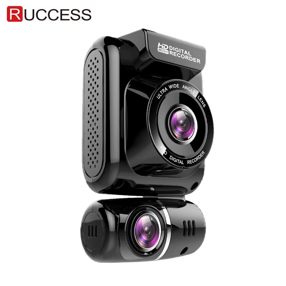 Ruccess DVR 2," gps Автомобильный видеорегистратор камера с двумя объективами видеорегистратор Full HD 1080P Автомобильная камера рекордер 150 градусов ночное видение g-сенсор WDR - Название цвета: With GPS