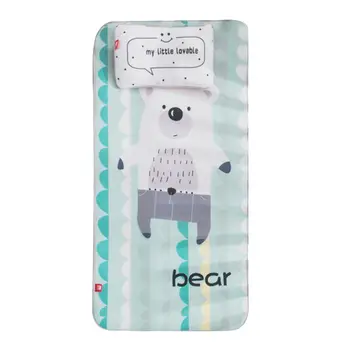 

Baby Ice Silk Mat Mattress With Pillow Set Kindergarten Kids Mat Cute Cartoon Crib Changing Pad Indoor Playing Mat Breathable