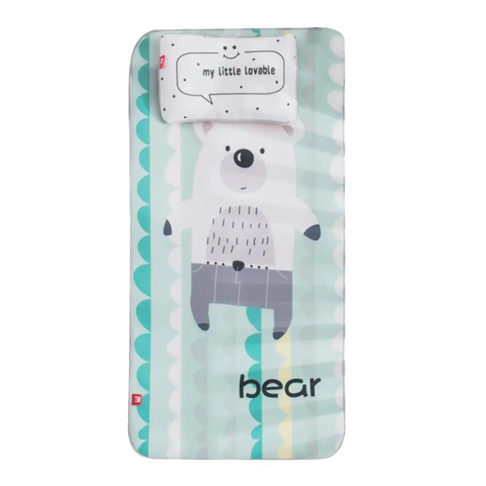Baby Ice Silk Mat Mattress With Pillow Set Kindergarten Kids Mat Cute Cartoon Crib Changing Pad Indoor Playing Mat Breathable Baby Ice Silk Mat Mattress With Pillow Set Kindergarten Kids Mat Cute Cartoon Crib Changing Pad Indoor Playing Mat Breathable