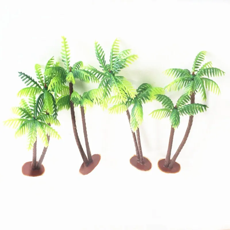 

2019 New Creative 5PC Aquatic Plants Mini Green Scenery Fish Tank Decoration Palms Tree Green Coconut Landscape Model
