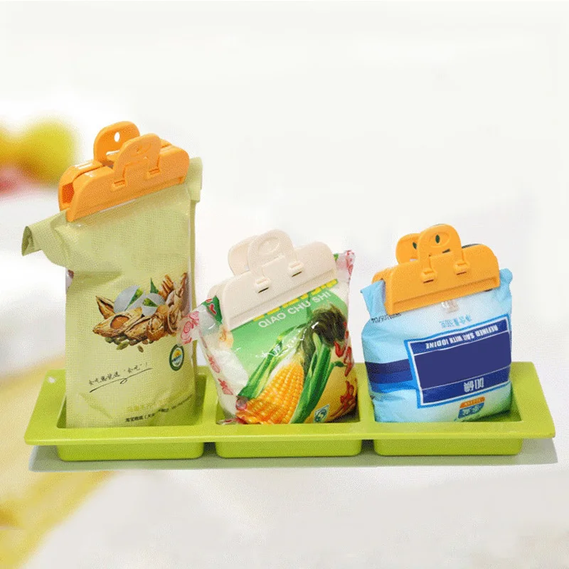 2Pcs/set Portable New Kitchen Storage Food Snack Seal Sealing Bag Clips Sealer Clamp Plastic Tool