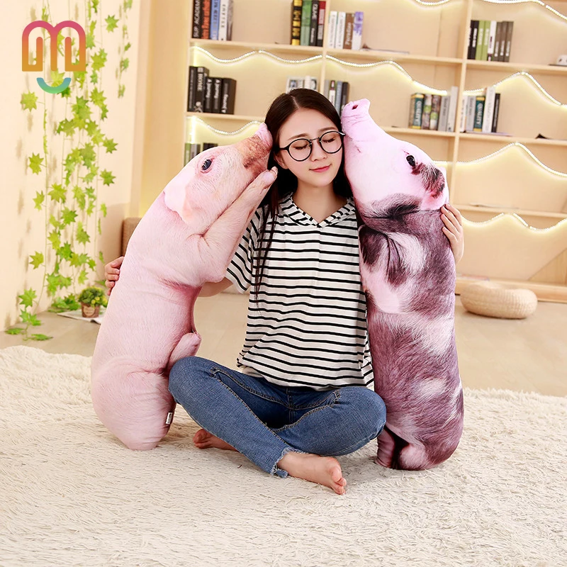 

Vanmajor 50/70/90cm 3D simulation pig plush doll waist pillow creative funny gifts