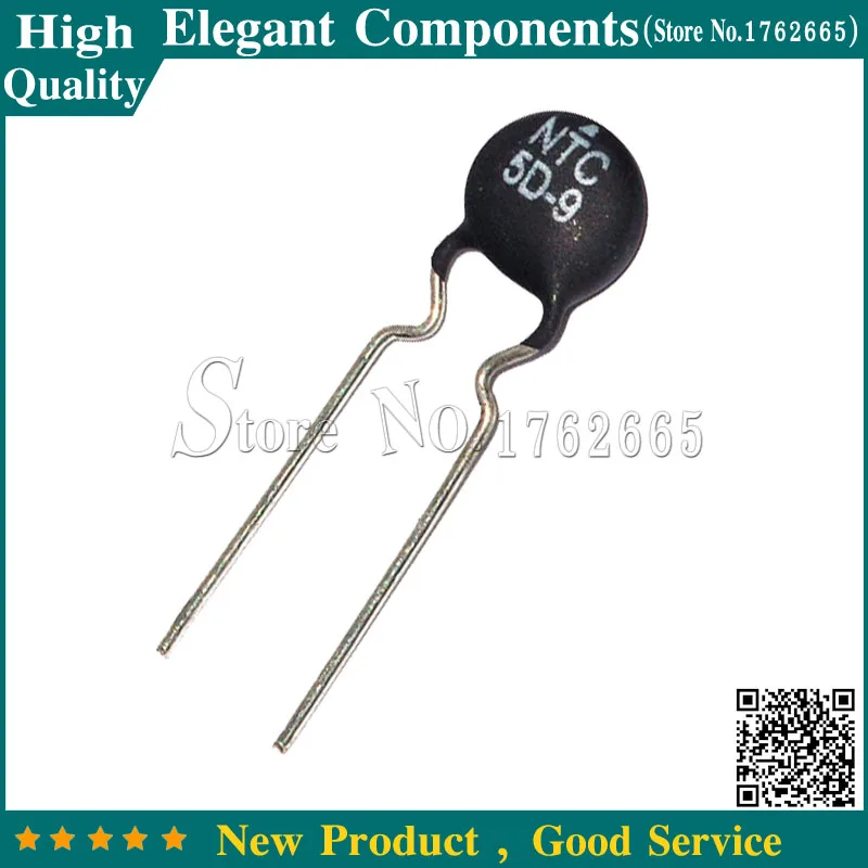 50PCS 5D 9 NTC5D 9 DIP NTC 5D 9 5D9 Thermistor Resistor Free Shipping ...