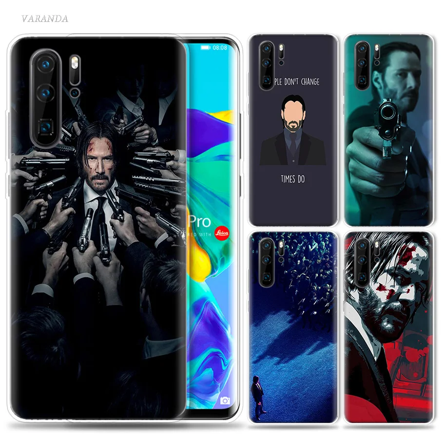 

John Wick Case for Huawei P20 P30 P Smart Z Plus 2019 P10 P9 P8 Mate 10 20 lite Pro Mini 2017 Silicone Luxury Phone Bags Capa