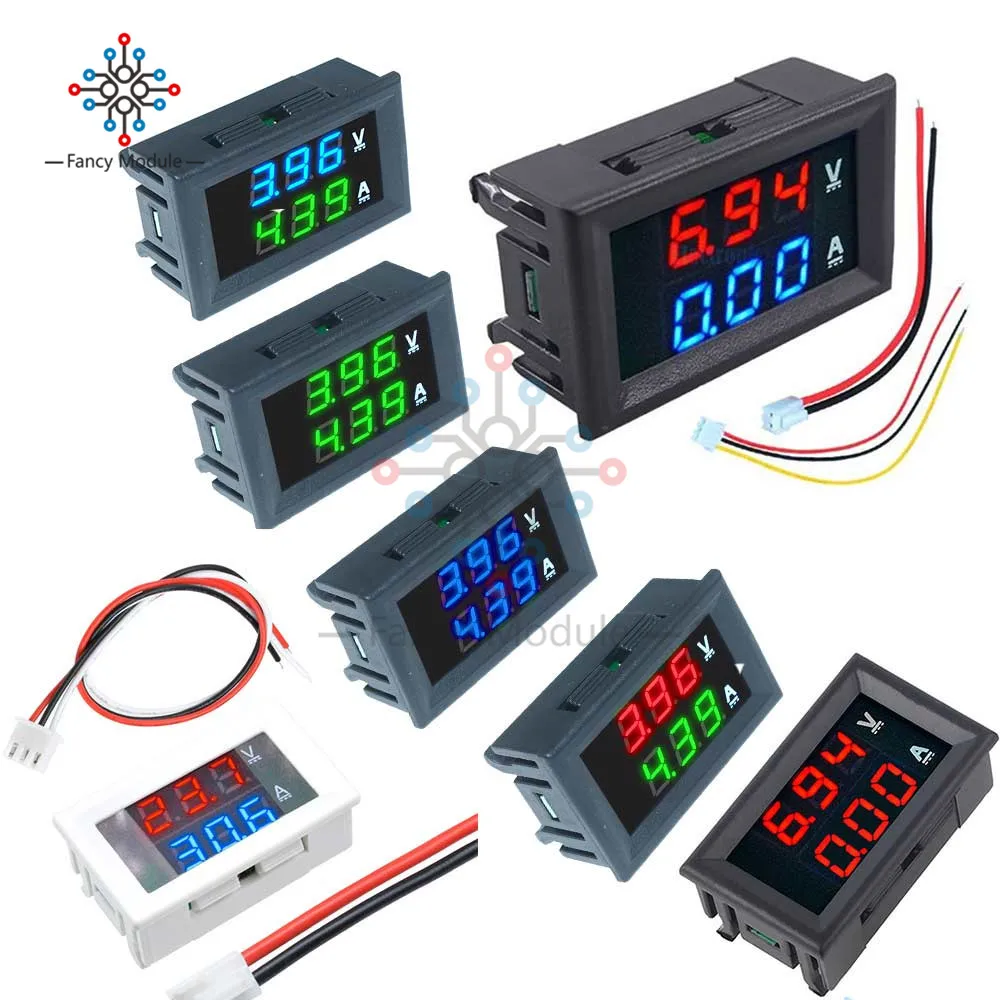 Двойной светодиодный мини-дисплей Цифровой вольтметр амперметр 0,56 ''DC 100V 10A Панель Ампер Вольт Напряжение измеритель тока тестер детектор 0,28''