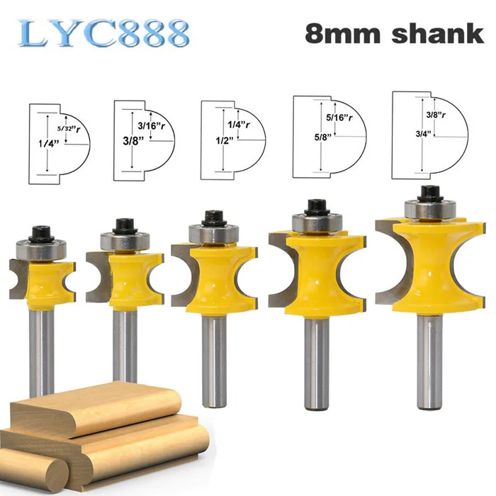 1 шт. 8 мм хвостовик Bullnose древесины маршрутизатор бит фрезы для дерева C3 Карбид деревообрабатывающий гравировальный резак инструменты дешевая цена