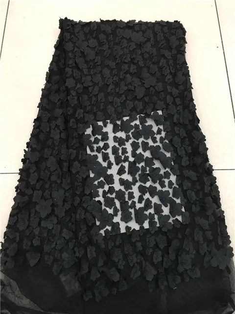 Последний модный Африканский кружевной ткани ручной работы Цветы высокого качества Африканский французский кружевное женское платье - Цвет: 4