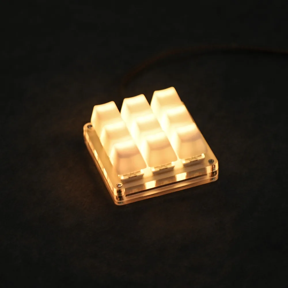 jogos, Photoshop, 9 Key, QMK, Hotswap, YMDK, Suporte RGB, Função Macro