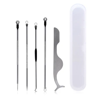 

NEW Acne Needles Set Blackhead Remover with Eyelash Clip Portable Makeup Tool for Women