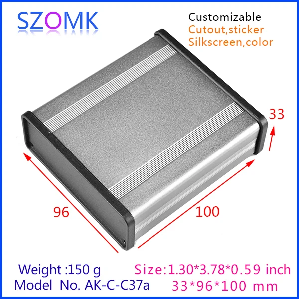 

good quality aluminum material amplifier powder coating junction box (50 pcs) 33*96*100mm aluminum instrument outlet enclosure