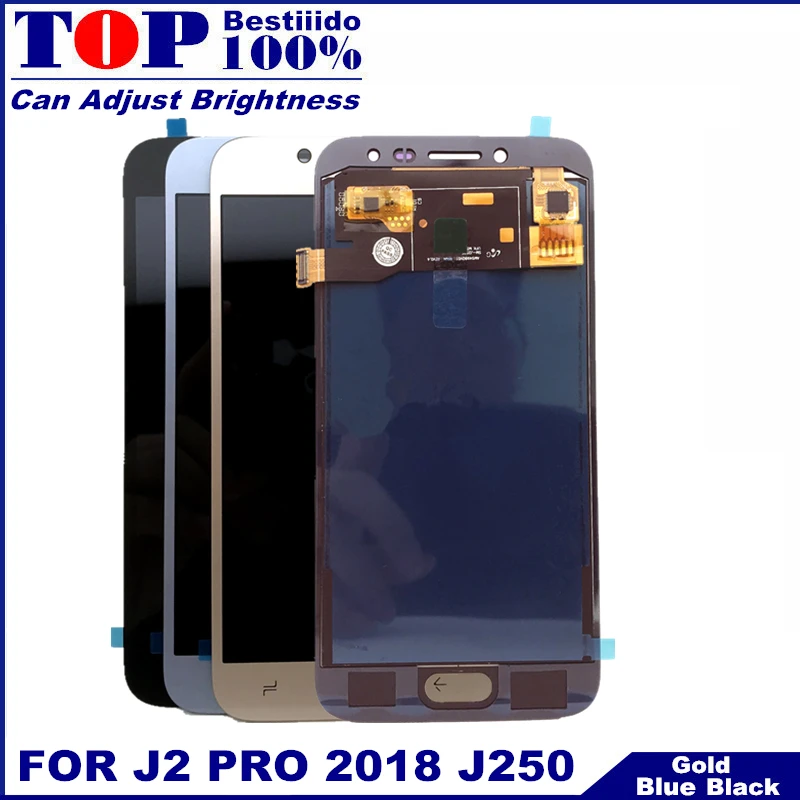 

Tested LCD Replacement For Samsung Galaxy J2 pro 2018 J250 J250F J250H Display Touch Screen Digitizer Assembly Adjust Brightness