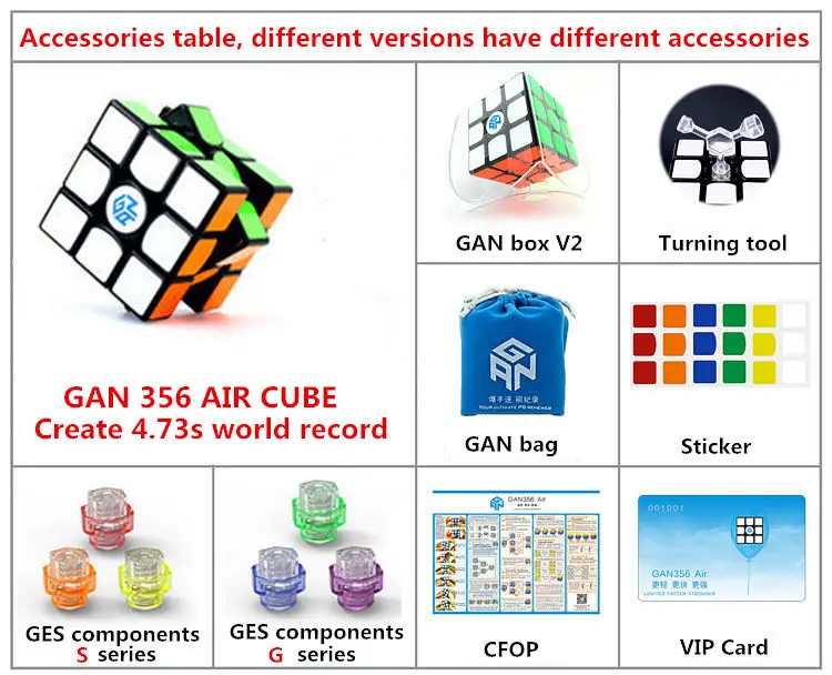 Магический куб специальный заказ Ссылка(Gans 356S V2 черный куб Gan 356 Air Master UM speed cube) GAN AIR SM 3X3 Магнитный скоростной куб