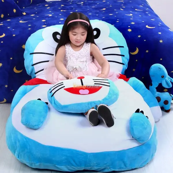 Fancytrader 140cm X 100cm Stuffed Lovely Soft Big Doraemon Bed Carpet Tatami Mattress Sofa for Kids FT50319