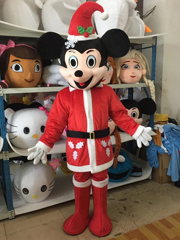 

Christmas Mickey and Minnie New Mouse mascot costume fancy dress Adult birthday handmade