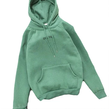 

2017 Sweet Hoodies Sweatshirt Casual Candy Color Pullovers Women Tops Hooded Hoodies Print Letter Women Loose Ladies Hoodie