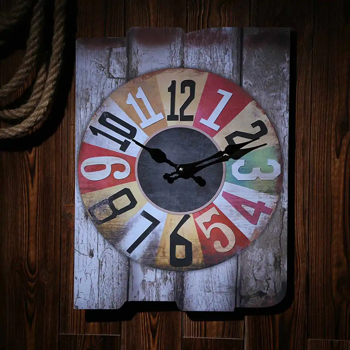 Cymii зеленый/серый/Красный Ретро Винтажные бесшумные деревянные настенные часы современный дизайн простые настенные часы домашний декорация для кофейни