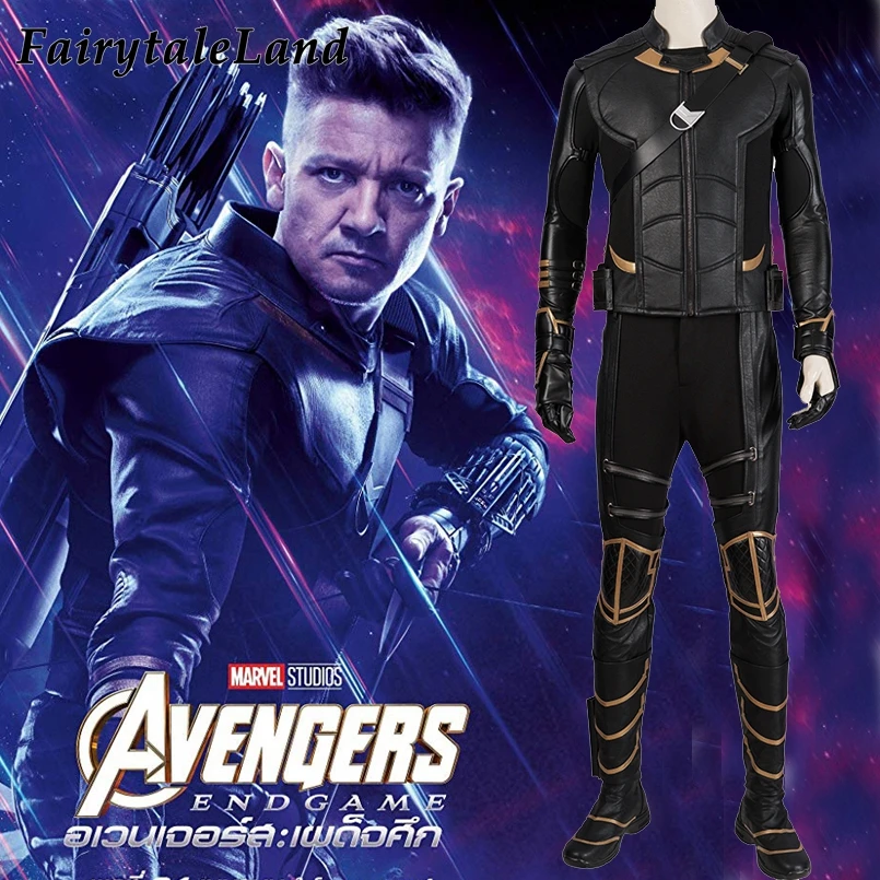 Avengers 4 Clinton Barton Hawkeye costume Halloween Costumes cosplay Avengers Endgame Superhero outfit with Quiver Custom Made