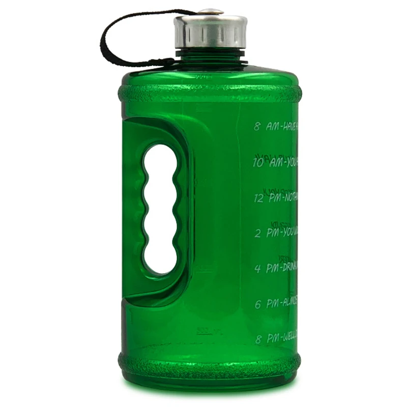 2.2L большая емкость Спортивная бутылка для спортзала большая чайник наружная Спортивная бутылка для кемпинга пикника портативная бутылка для воды - Цвет: Green