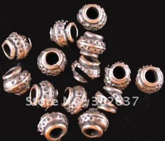 

FREE SHIPPING 180pcs Antiqued copper Ringed jar spacer beads A586C
