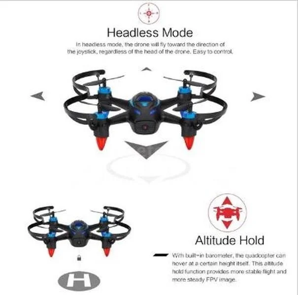 Дрона с дистанционным управлением F-18W 480 P/720 P Wi-Fi Камера RC Quadcopter RTF р/у 6-Axis Gyro высота над уровнем моря Безголовый селфи Дрон