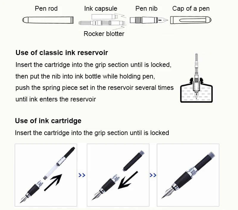 0.5 milímetros F Nib Fountain Pen Caneta