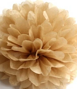 khaki 5pieces / lot 6inch(15cm) Wedding Decor Tissue Paper Pom Poms Paper Flower Ball PomPom Home Party Decoration Choose Your Colors - Цвет: khaki