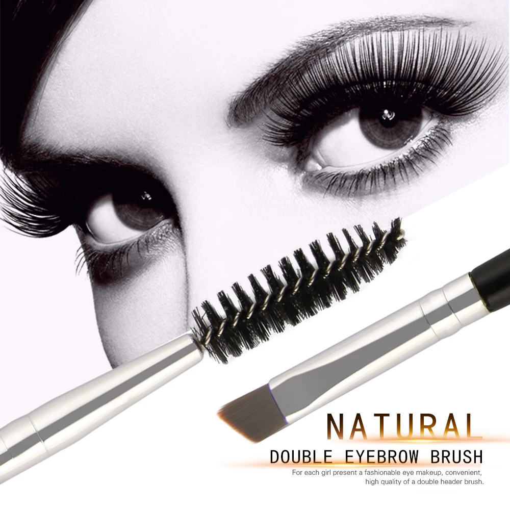 4Pcs Quality Double Ended Eyes Makeup Brush Eyebrow Powder Eyelash Brushes Eye Mascara Cosmetic Beauty Make Up Brush Comb Tools