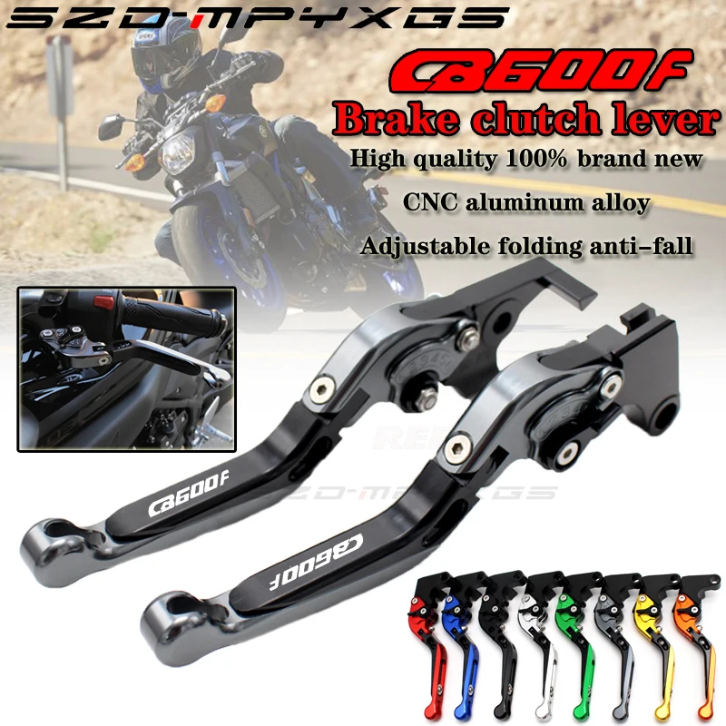 

Logo(CB600F) New CNC Foldable Telescopic Motorcycle Brake Clutch Handle for Honda CB600F CB 600 F Hornet 2007-2013