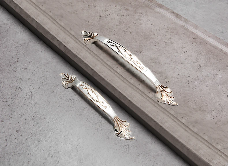 Aluminum Alloy Cabinet Handles Solid Kitchen Cupboard Pulls (3)