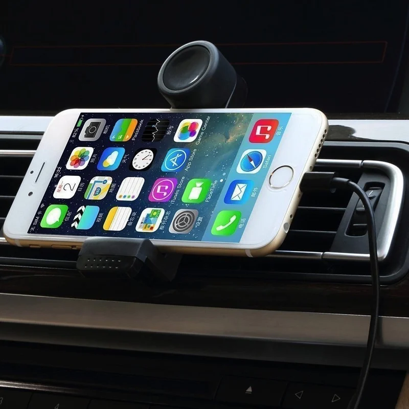 Portefeuille Car Cell Phone Mount Holder For Air Vents 360 degree Rotation Smartphones Stand For iPhone X 8 Plus 7 Galaxy S7 S8 (6)