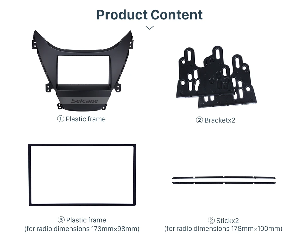 Seicane идеальный Двойной Дин Радио фасции Для 2010 HYUNDAI ELANTRA Surround Панель установки рамки авто стерео