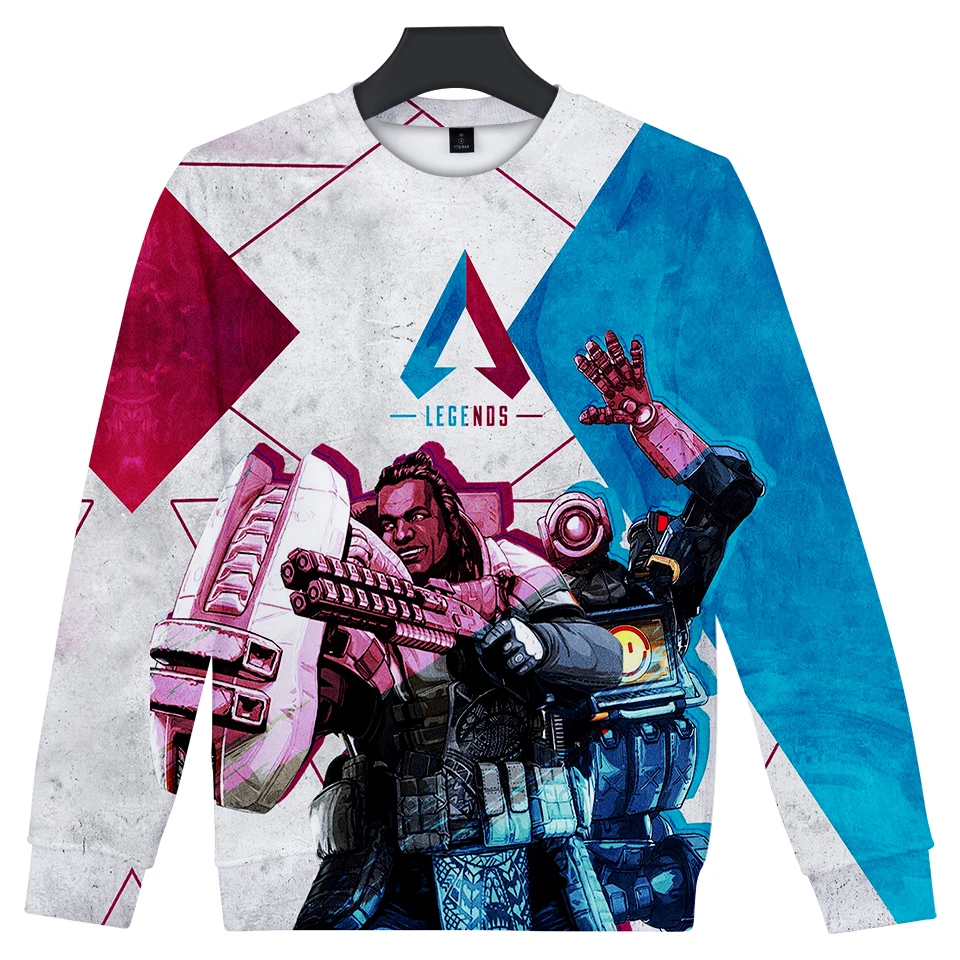 aikooki 3D round neck sweater streatwear summer Fashion long-sleeved funny Cotton Fashion Hip Hop Coat Capless Sweatshirt
