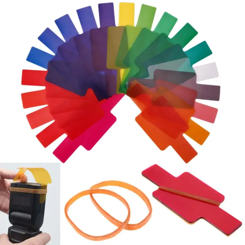 

20pcs Flash Speedlite Color Gels Filters for Canon Yongnuo DSLR Camera