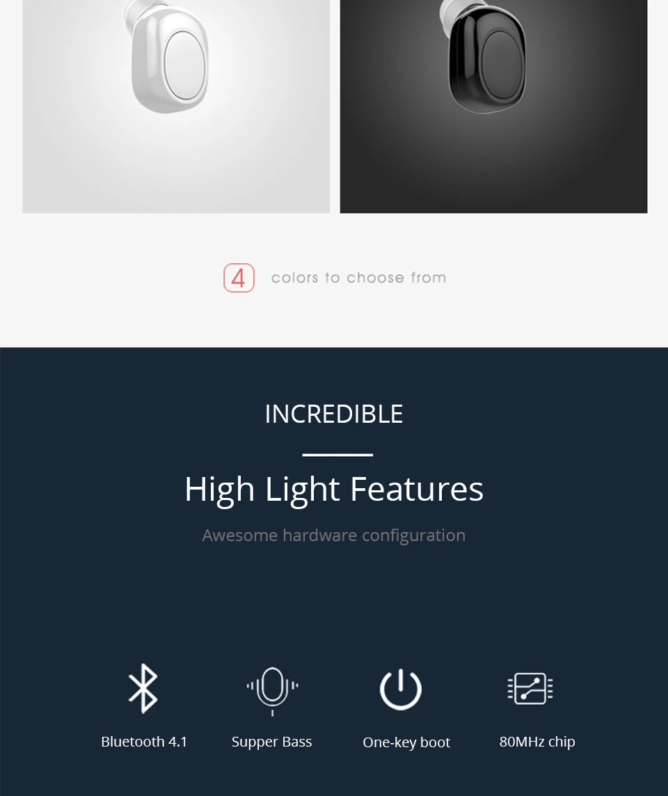 Bluetooth Earphones With MIC Wireless Headset Earbuds Mini Wireless In Ear Earpiece Bluetooth Earphone Noise Canceling (10)