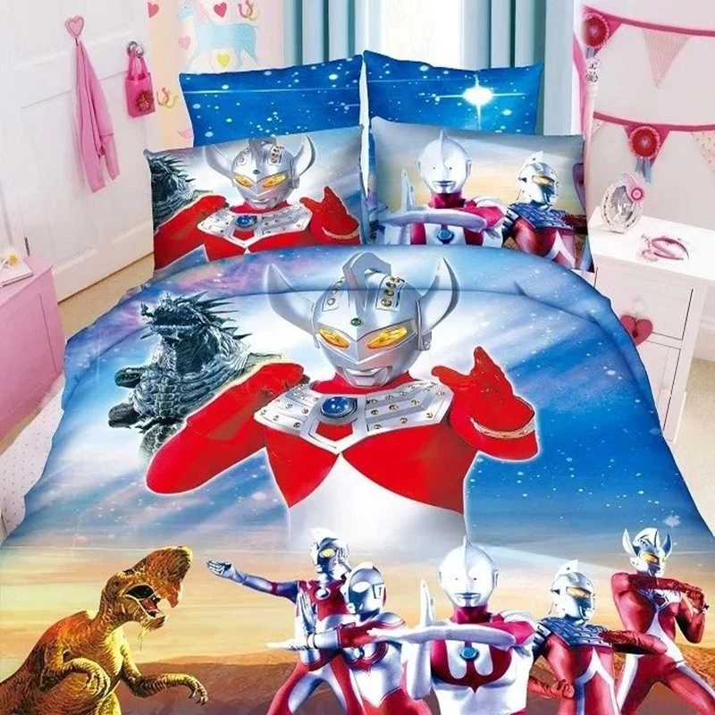 

3D Cartoon Children Spiderman Twin Single Bedding 4pcs Cool New Design Bedlinens for Boys Duvet Cover set