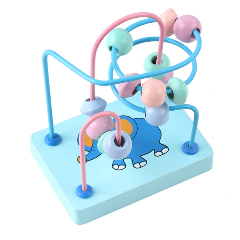 

Baby Round Beads Toys For Kids Children Wooden Stringing Bead Roller Coaster Maze Puzzle Toy Early Educational Montessori