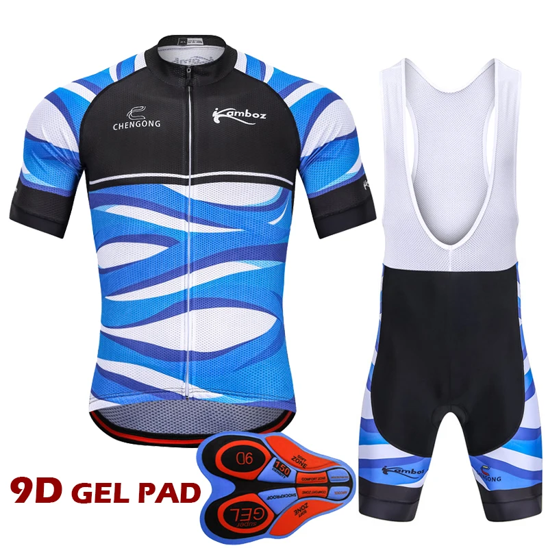 

2018 New Design Pro Cycling Kit Outdoor Sports Cycling Ropa Ciclismo Mujer Completo Ciclismo Estivo 2018 Bike Wear 9D Gel Pad