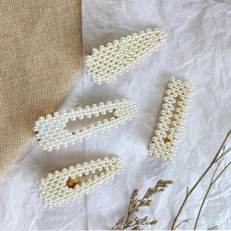 

1Pcs Women Imitation Pearl Hair Accessories Hair Clip Metal Alloy Hairband Hairgrip Barrette Girls Bobby Pin Headdress Hair Pins